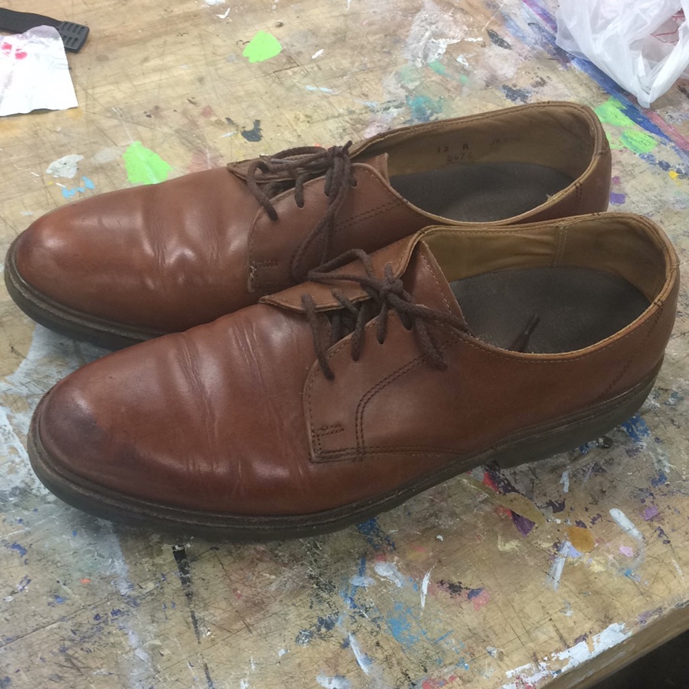Leather dress shoes